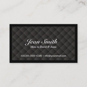 Noble dunkle Diamant-Steppdecken-Mama-Karte Telefonnummerkarte