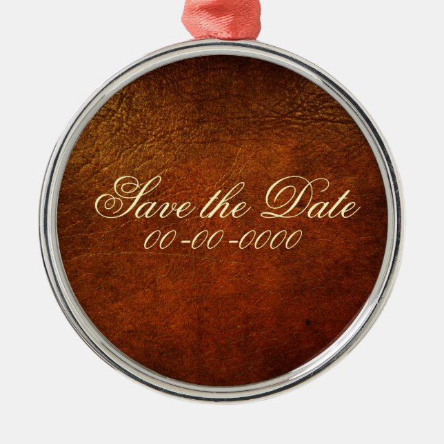 Noble echtes Leder-Designer-Verzierung Silbernes Ornament (Vorne)