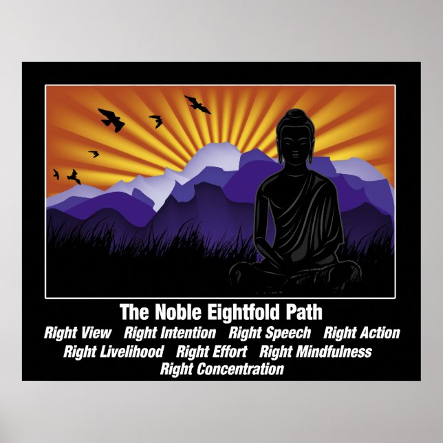 Noble Eightfold Path Buddha Poster (Vorne)
