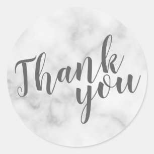 Noble elegante MarmorGastgeschenk Hochzeit danken Runder Aufkleber