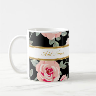 Noble Flora-Monogramm-Kaffee-Tassen Kaffeetasse