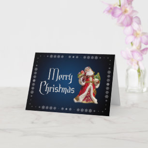 Noble Frohe Weihnachten mit dem Weihnachtsmann! Karte