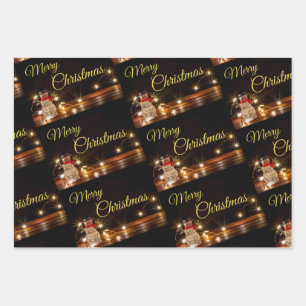 Noble Frohe Weihnachts Geschenkpapier verpacken! Set