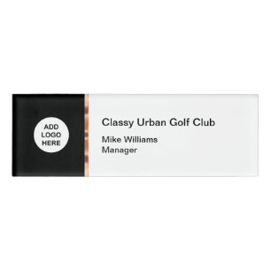 Noble Golfplatz-Logo-Schablone Namenschild