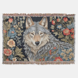 Noble Gray Wolf William Morris Inspiriert Decke