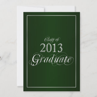Noble Grüne und des Silber-2013 graduierte Einladung