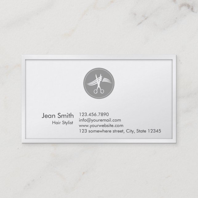 Noble Haar-Stylist-Verabredungs-Geschäfts-Karte Terminkarte (Vorderseite)