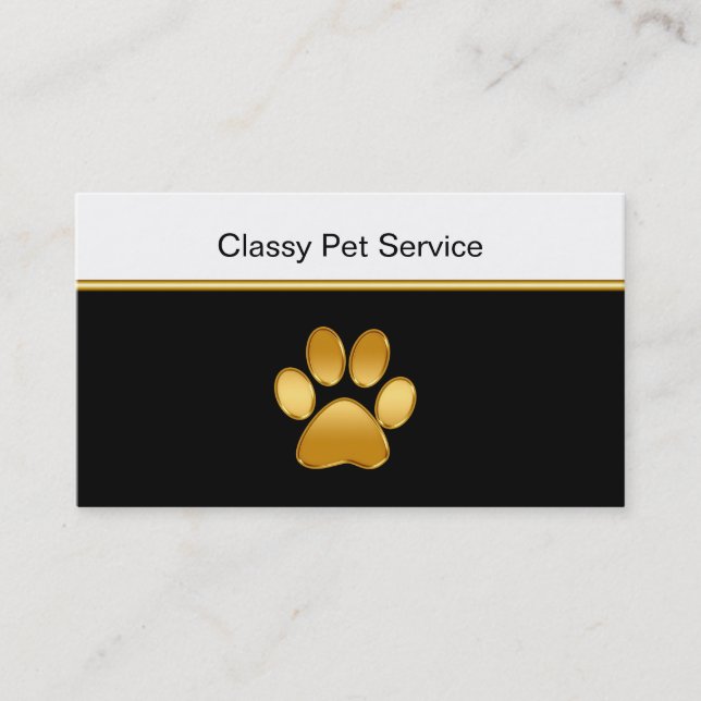 Noble Haustier-Dienstleistungsunternehmen-Karten Visitenkarte (Vorderseite)