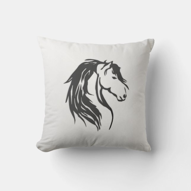Noble Horse Head Kissen (Vorderseite)