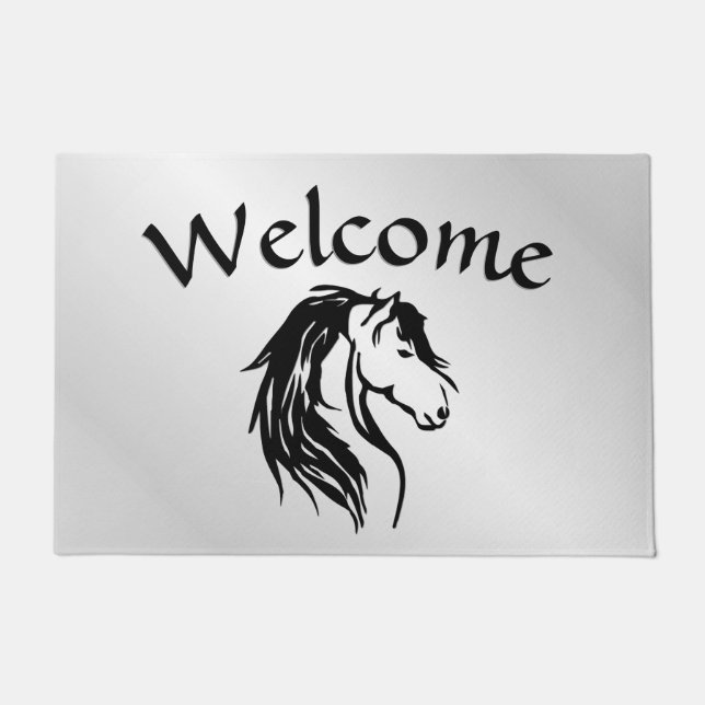 Noble Horse Welcome Fußmatte (Vorderseite)