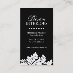 Noble Innenraum-Visitenkarte Visitenkarte