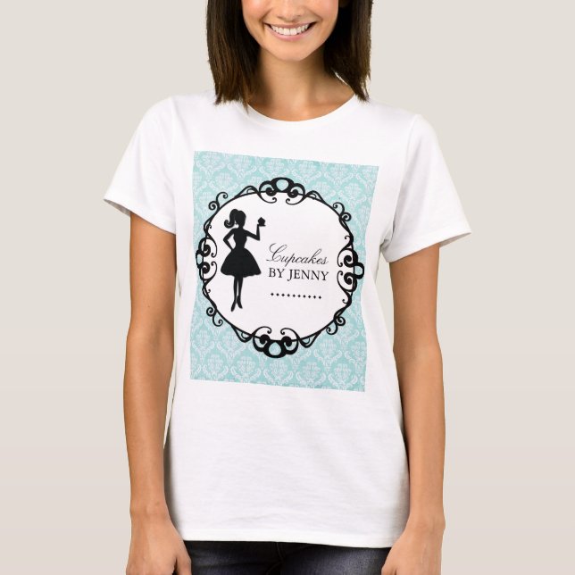 Noble Kuchen-Silhouette-Bäckerei T'Shirt T-Shirt (Vorderseite)