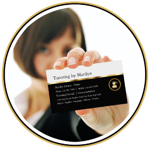 Noble Lehrer-Privatunterricht-Visitenkarten Visitenkarte