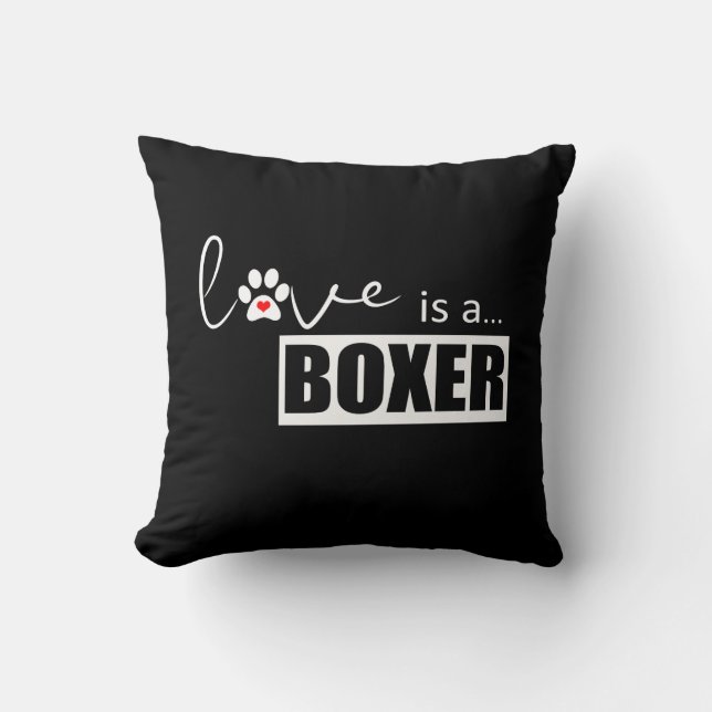 Noble Liebe ist ein Boxer Kissen (Vorderseite)