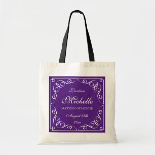 Noble lila Matrone der Ehrenhochzeits-Tasche Tragetasche