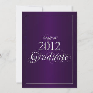 Noble Lila und des Silber-2012 graduierte Einladung