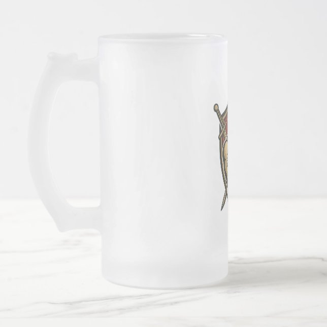 Noble-Löwenschild-Tasse Mattglas Bierglas (Links)