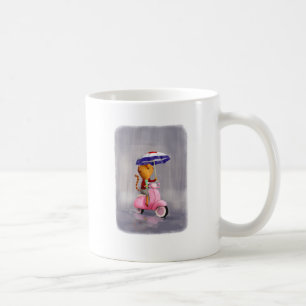 Noble Miezekatze-Katze auf rosa Roller Tasse