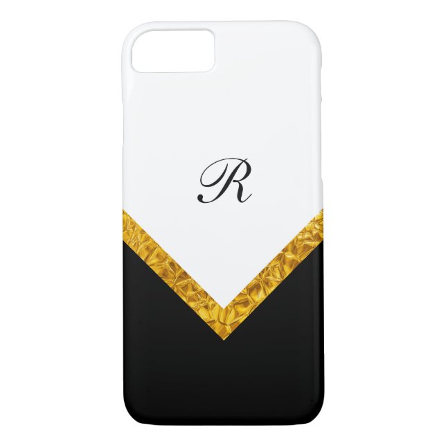Noble moderne Monogramm-Art Case-Mate iPhone Hülle (Rückseite)
