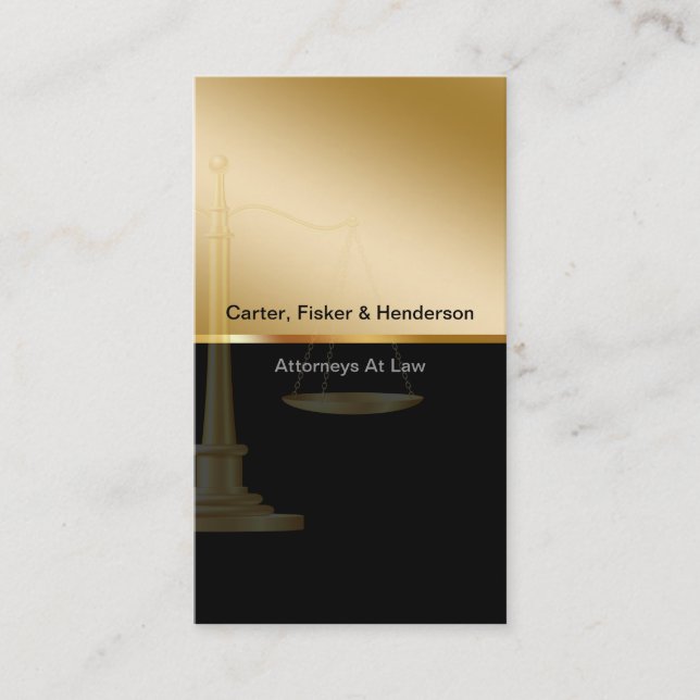 Noble Rechtsanwalts-Visitenkarten Visitenkarte (Vorderseite)