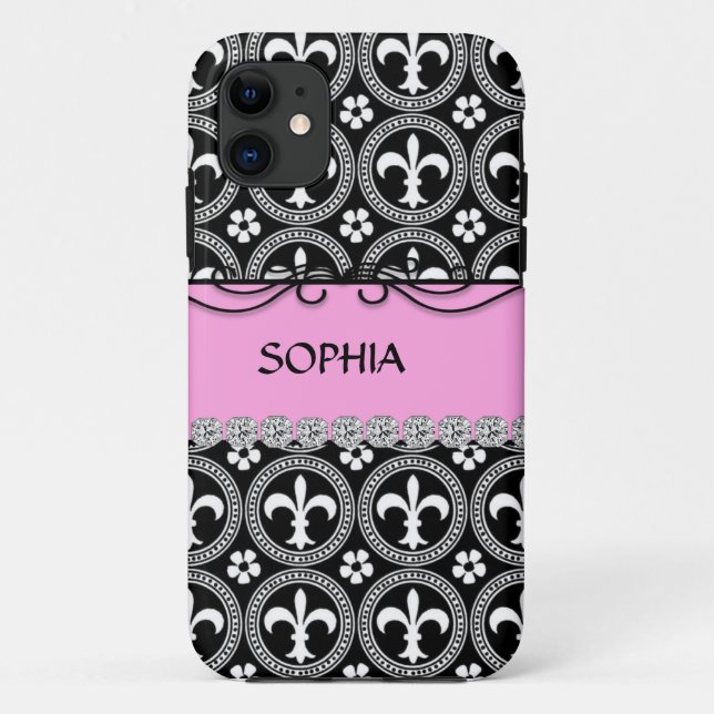 NOBLE ROSA französische Lilie IPHONE 5 ABDECKUNG Case-Mate iPhone Hülle (Rückseite)