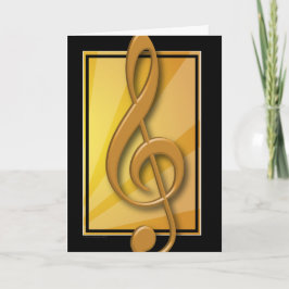 Noble Schwarzesund Golddreifacher Clef-Karte Karte