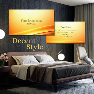 Noble Shimmery Orange geschliffene Dekoration Insp Visitenkarte