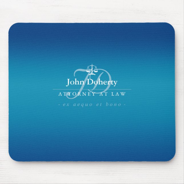 Noble Skalen des Blaus der Gerechtigkeits-| Mousepad (Vorne)