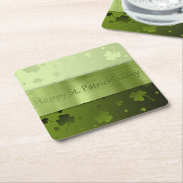 Noble St. Patrick's Day Kleeblatts - Paper Unterse Rechteckiger Pappuntersetzer