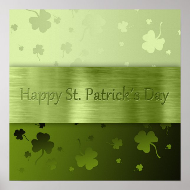 Noble St. Patrick's Day Kleeblatts - Poster Print (Vorne)