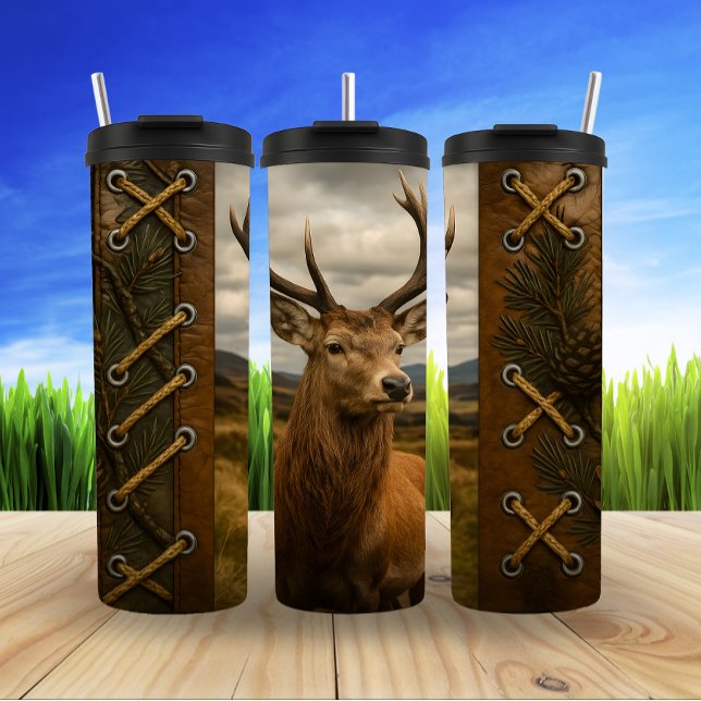 Noble Stag, Wilderness-Rahmen Thermosbecher (Von Creator hochgeladen)