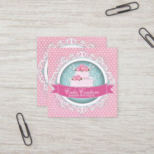 Noble und moderne Kuchen-Designer-Visitenkarten Quadratische Visitenkarte