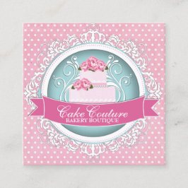 Noble und moderne Kuchen-Designer-Visitenkarten Quadratische Visitenkarte
