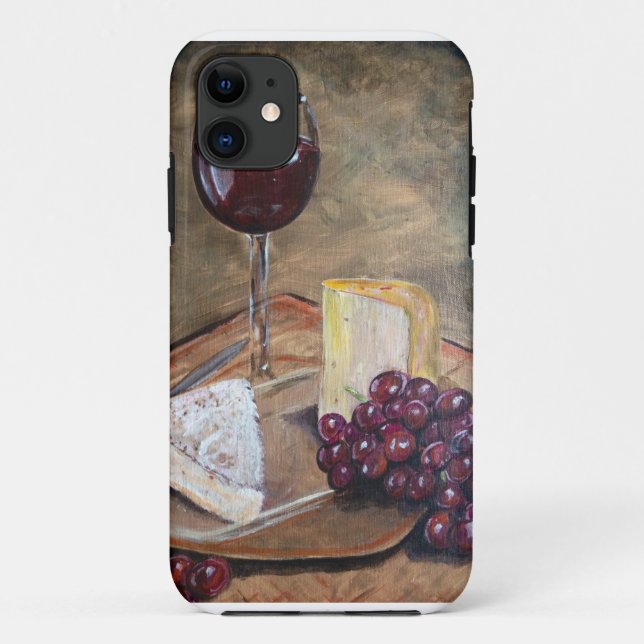 Noble Wein-und Käse-Kunst Case-Mate iPhone Hülle (Rückseite)