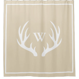 Noble weiße Rotwild-Geweiheheller Taupe mit Duschvorhang