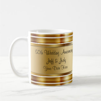 Nobler 50. Hochzeitstag Tasse