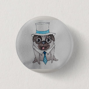 Nobler Ansatz das Mops-Abzeichen Button