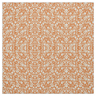 Nobler Blumendamast gebranntes orange Muster Stoff