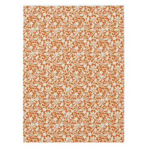 Nobler Blumendamast gebranntes orange Muster Tischdecke