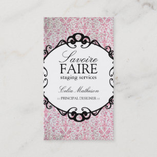 Nobler Damast-Innenraum, der Visitenkarten Visitenkarte