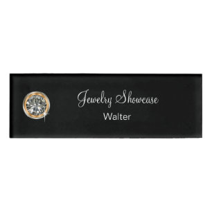 Nobler Juwelier-Imitat-Diamant Namenschild