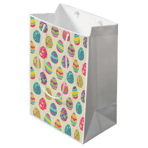 Nobler Retro Osterei-glücklicher Ostern-Tag Mittlere Geschenktüte