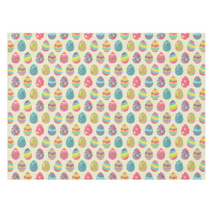 Nobler Retro Osterei-glücklicher Ostern-Tag Tischdecke