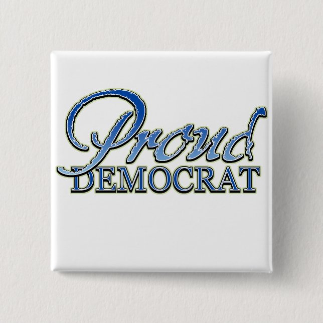 Nobler stolzer Demokrat Button (Vorderseite)