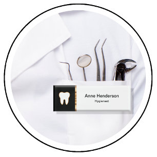 Nobler Zahnarzt-Büro-Hygieniker Namenschild