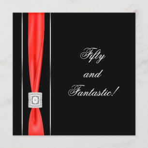 Nobles 50. der Geburtstags-Party der schwarzen Einladung