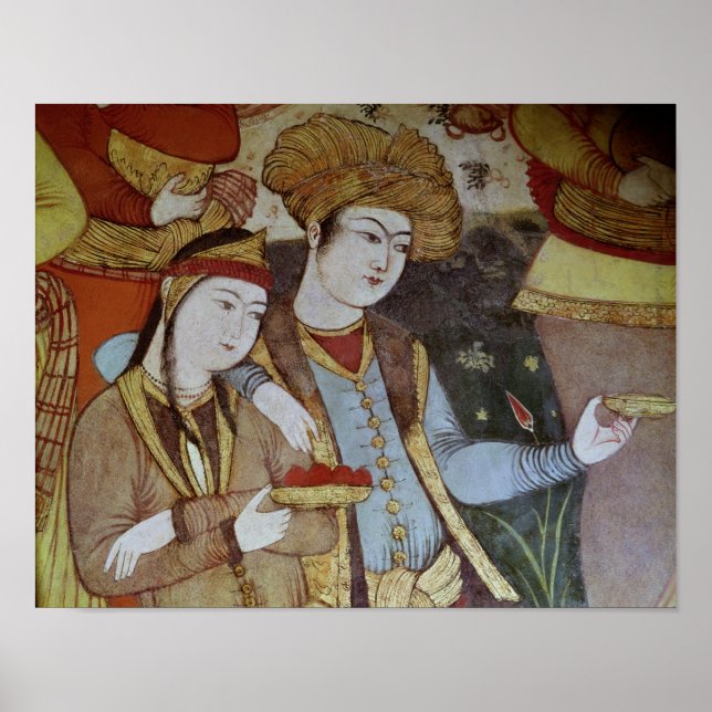 Nobles am Gerichtshof von Shah Abbas I Poster (Vorne)