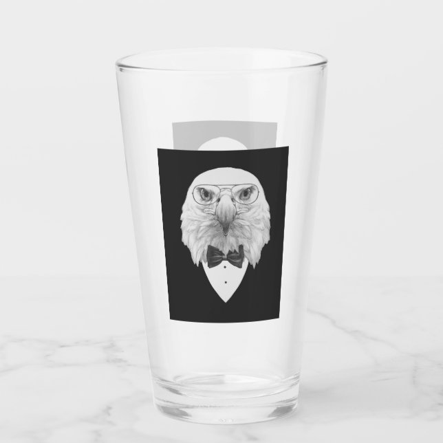 Nobles Eagle-Porträt Glas (Vorderseite)