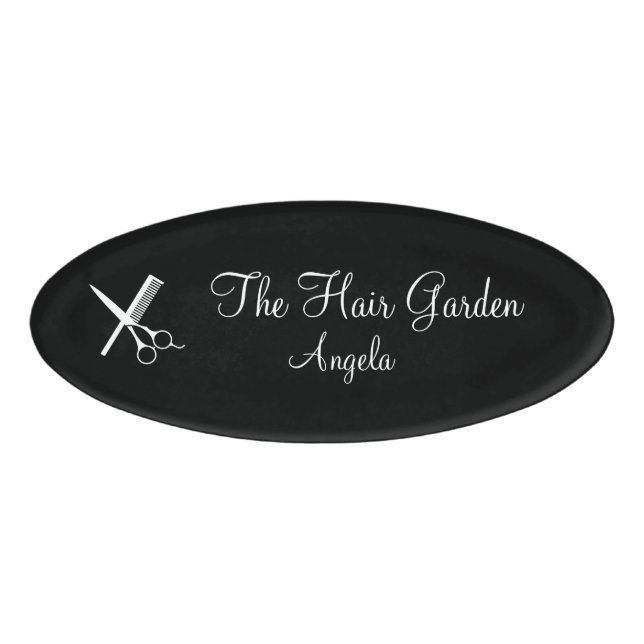 Nobles Friseursalon-Personal Namenschild (Vorderseite)