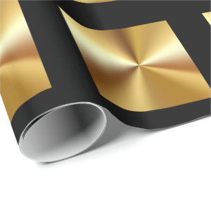 Nobles Gold und Schwarzes Geschenkpapier
